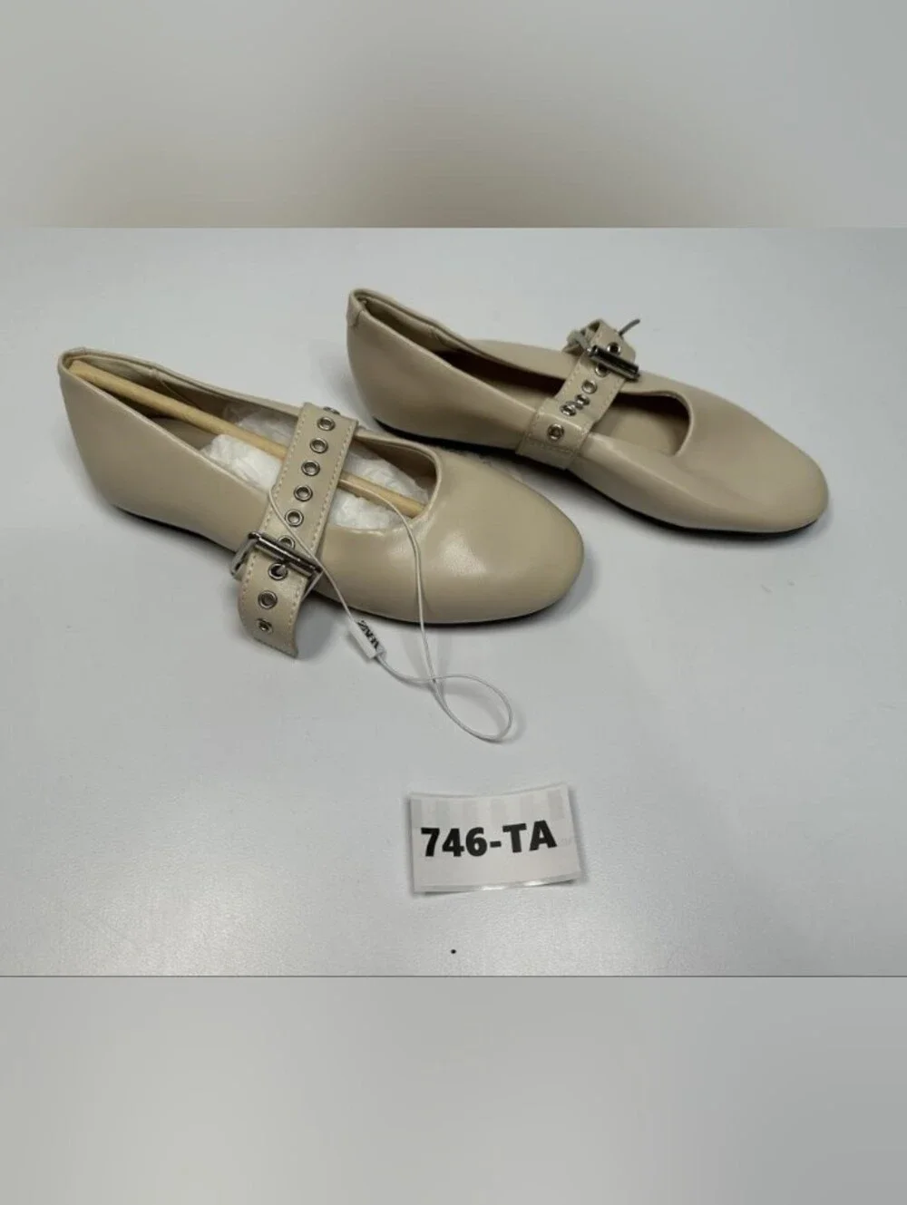 ZARA KIDS Beige Mary Jane Flats with Buckle Strap